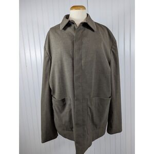 Zara Blazer Jacket Men's Size Large Brown Button-Down‎ Outwear Cotton Minimalist